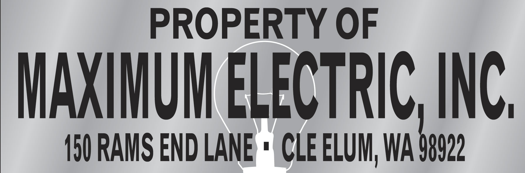 Maximum Electric Property Sticker